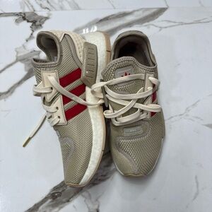 Adidas Cream and Red Eco-Friendly Sneakers